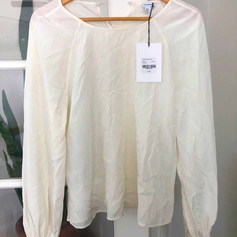 Cuyana silk long sleeve shirt